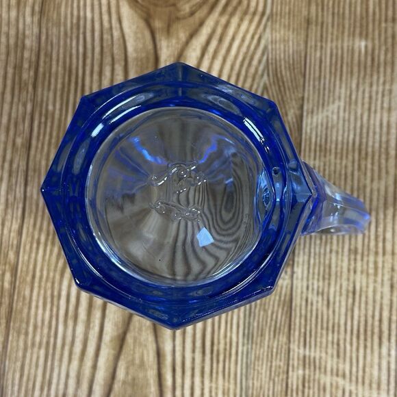 VTG Indiana Glass Tiara Nursery Rhyme Cream And Sugar 5 Piece Set Blue Cobalt - Picture 15 of 16